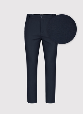 Granatowe gładkie spodnie męskie