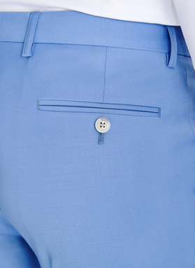 Niebieskie wełniane spodnie garniturowe