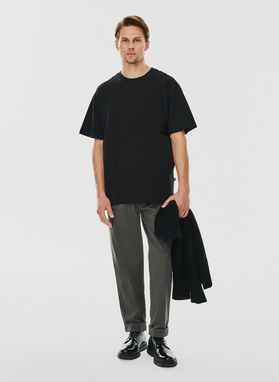 Czarny męski t-shirt basic