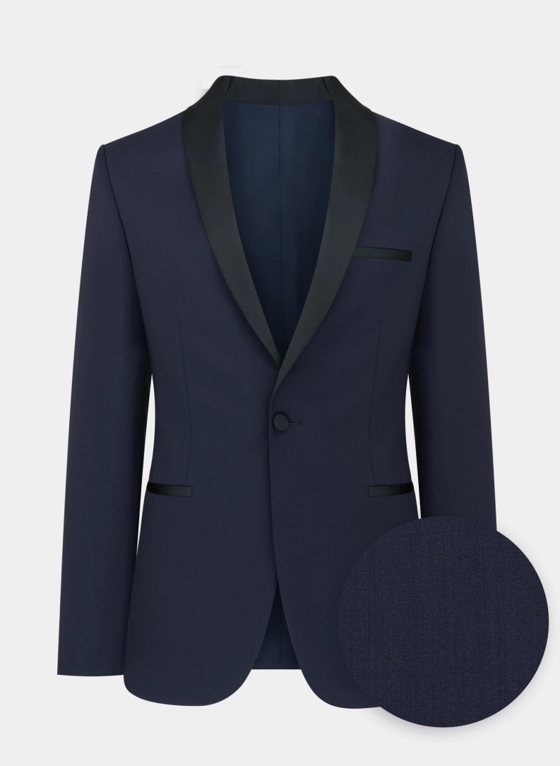 Ślubny granatowy smoking męski