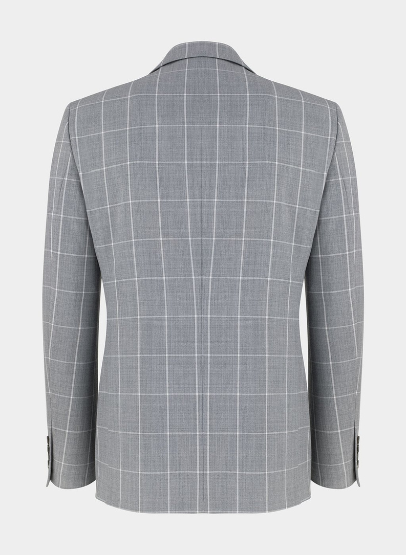 Szary garnitur BUENAVISTA w kratę 