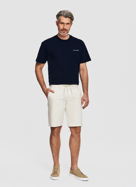 Bawełniany t-shirt oversize w kolorze granatowym