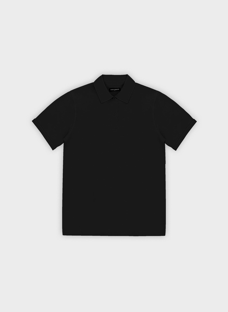 Czarny t-shirt polo