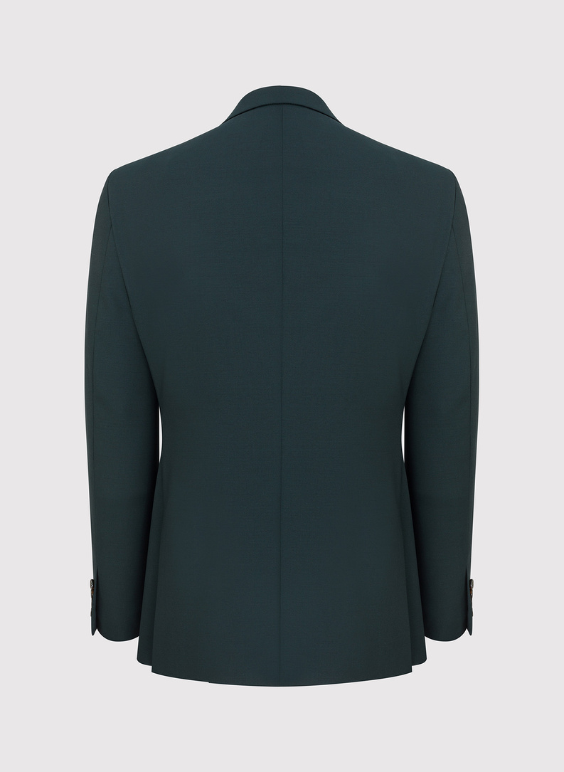 Wełniana zielona marynarka garniturowa