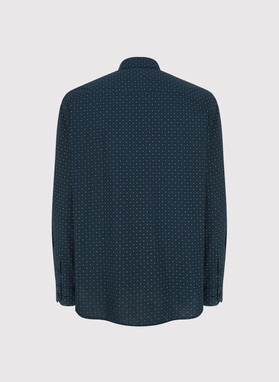 Granatowa koszula męska wzór geometryczny