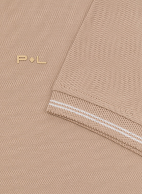 T-shirt polo w kolorze brązowym