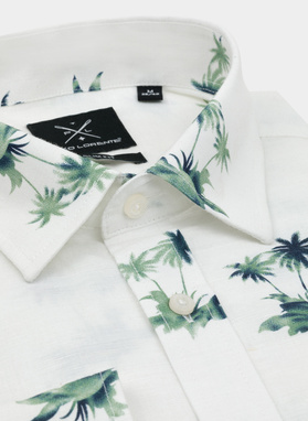 Koszula męska z lnu i bawelny P22SF-1X-011-Z-S