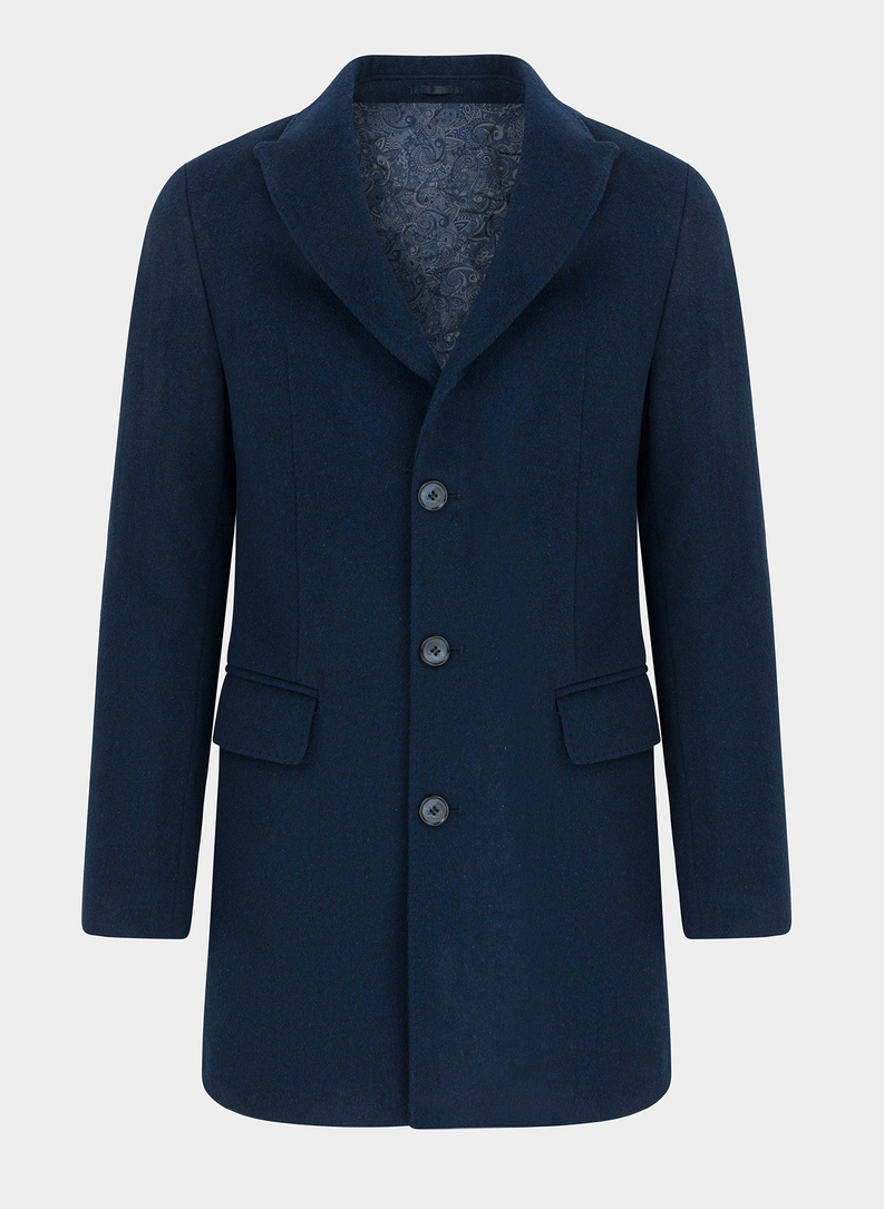 Płaszcz męski granatowy P21WF-7X-004-G