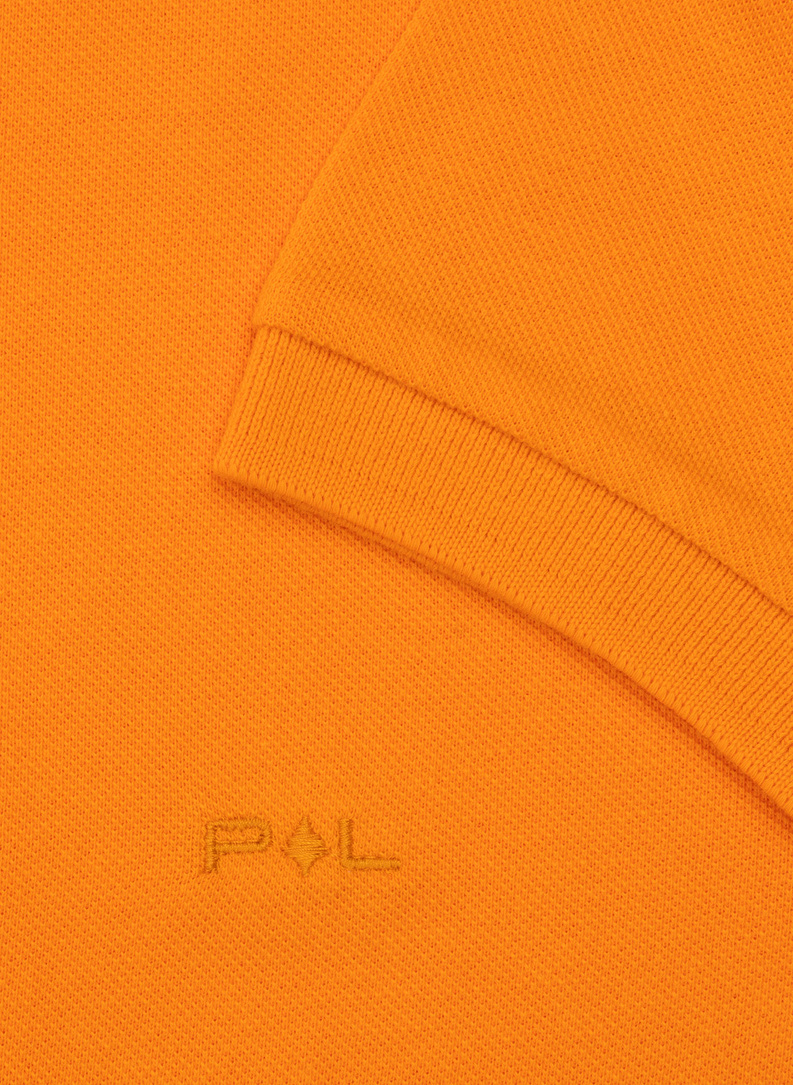 Gładki T-shirt polo w kolorze pomarańczowym