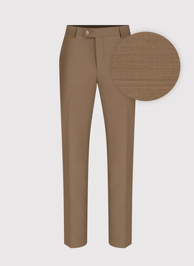 Jasnobrązowy męski garnitur z wełną