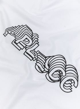 Biały T-shirt z krótkim rękawem oversize C21SF-TX-001-B