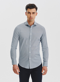 Koszula męska we wzór geometryczny