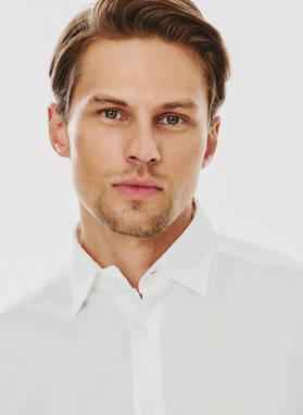 Biała bawełniana koszula męska