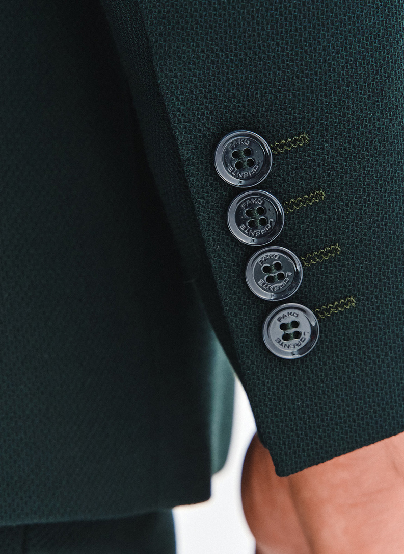 Zielony garnitur męski