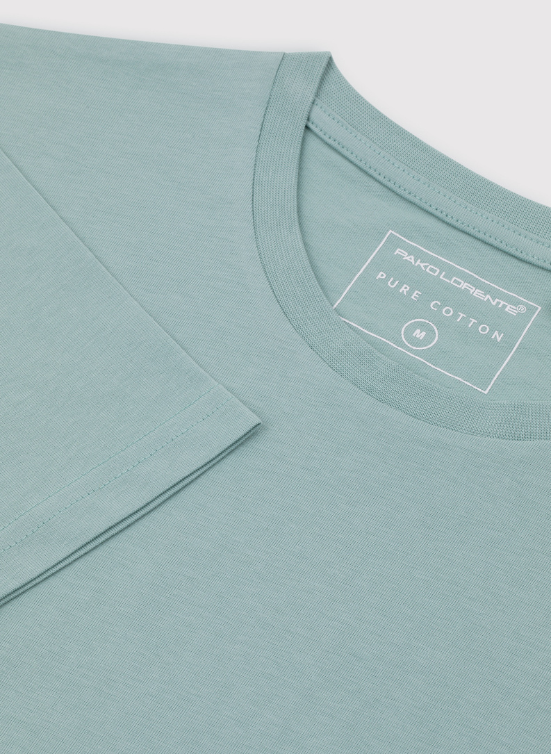 Bawełniany zielony t-shirt