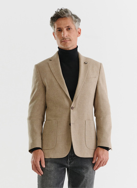 Casualowa marynarka męska w kolorze beżowym