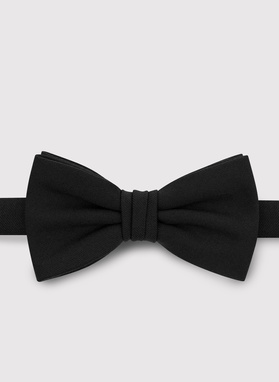 Czarna gładka muszka męska