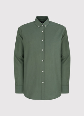 Zielona bawełniana koszula męska
