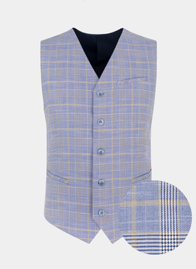 Niebieska kamizelka męska P21WF-8X-035-N