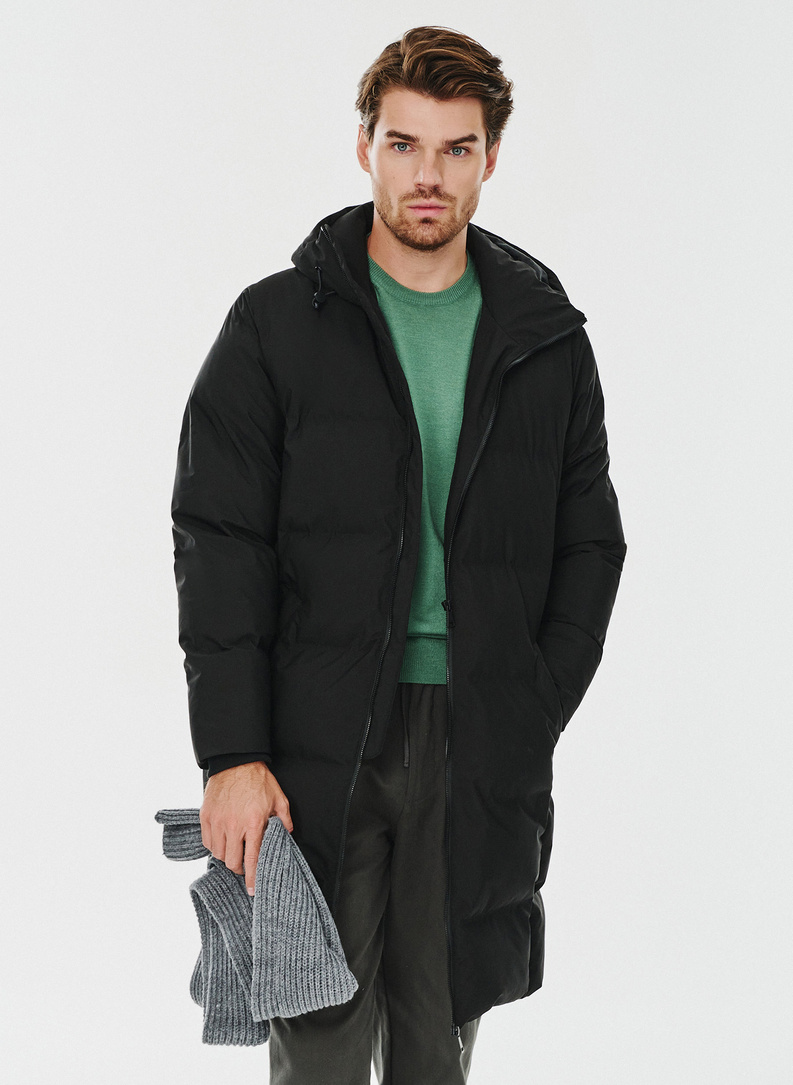 Czarna kurtka męska z szelkami