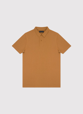 Męski t-shirt polo w kolorze beżowym