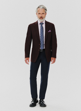 Burgundowa casualowa marynarka męska