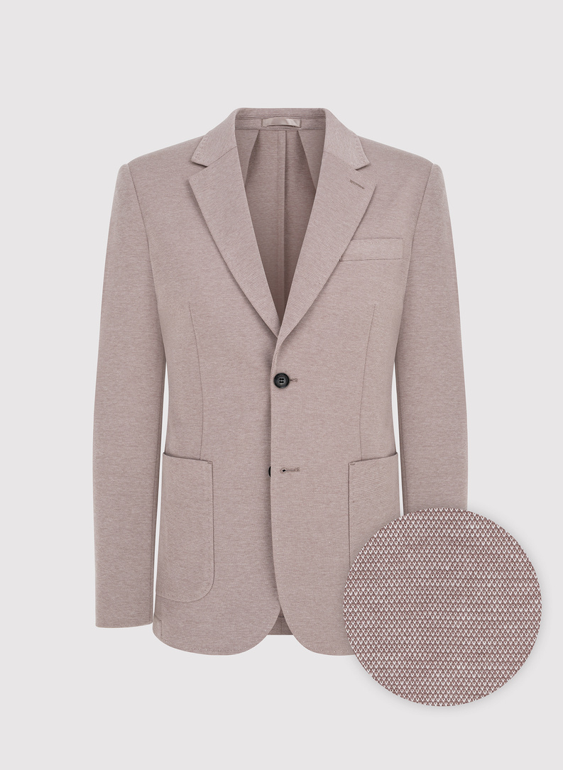 Beżowa marynarka melanż