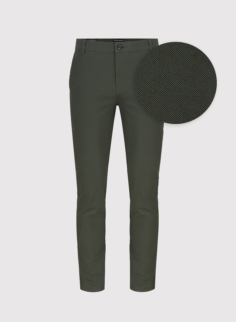 Męskie spodnie w kolorze zielonym 