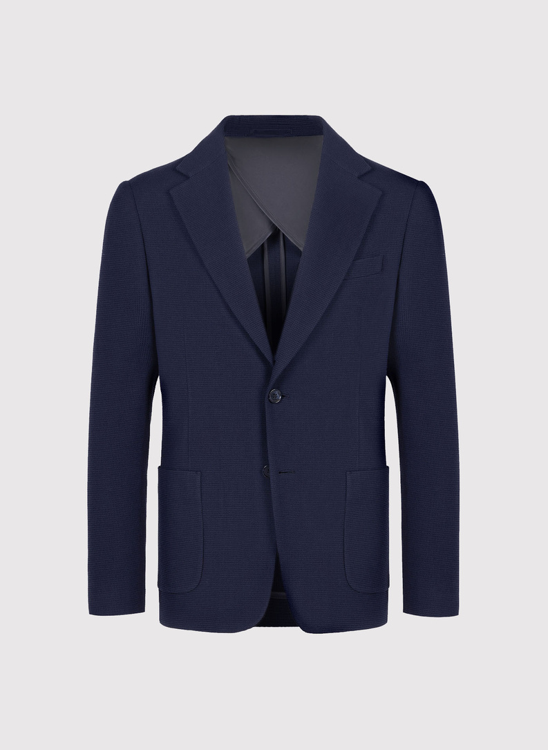 Granatowa marynarka z wełną