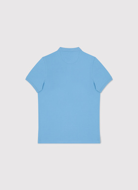 Niebieskie bawełniane polo męskie