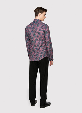 Fioletowa koszula we wzór paisley