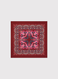 Bordowa poszetka we wzór paisley