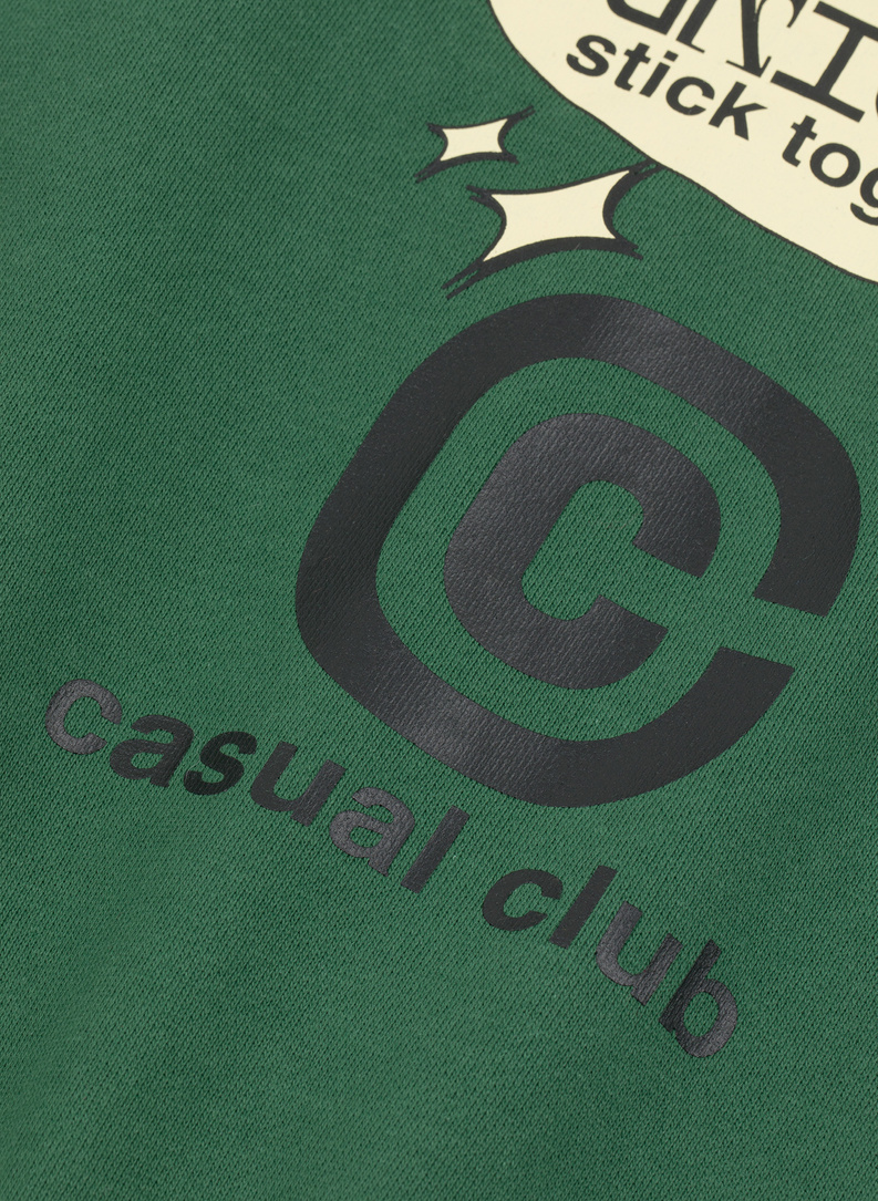 Bluza z kapturem zielona C21WF-2K-005-Z