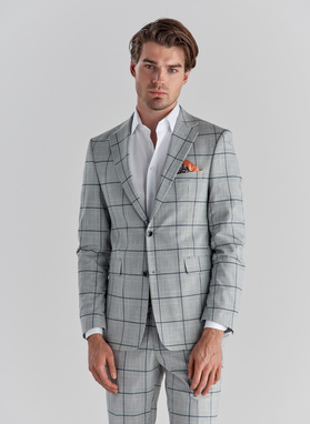 Szara marynarka garniturowa P22SF-3G-010-S-S