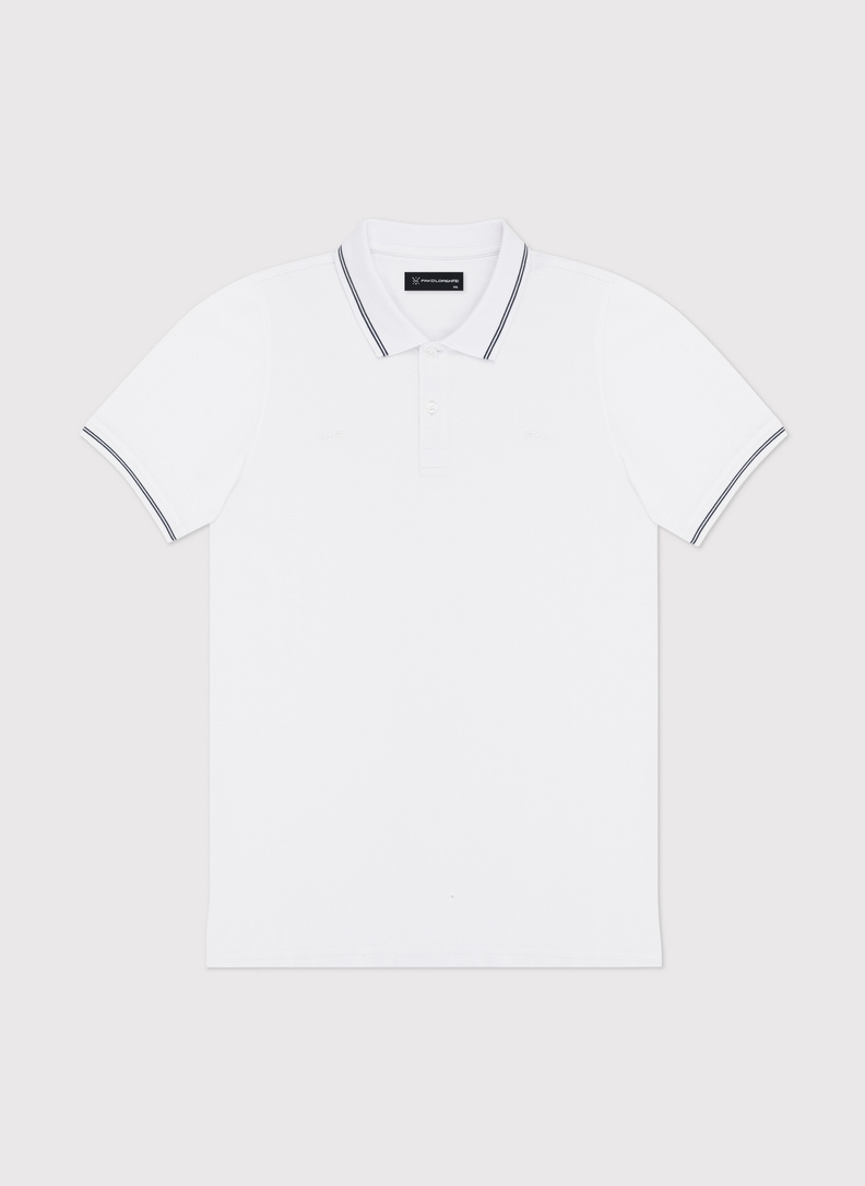 Gładki t-shirt polo w kolorze białym