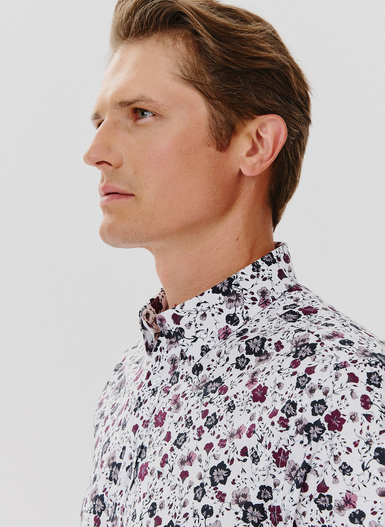 Koszula męska w kwiaty