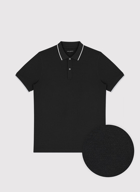Czarny t-shirt polo