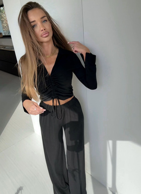 Komplet damski CREWT w kolorze czarnym