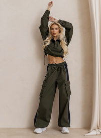 Spodnie sportowe UPTOWN REBEL PANTS oliwkowo-granatowe