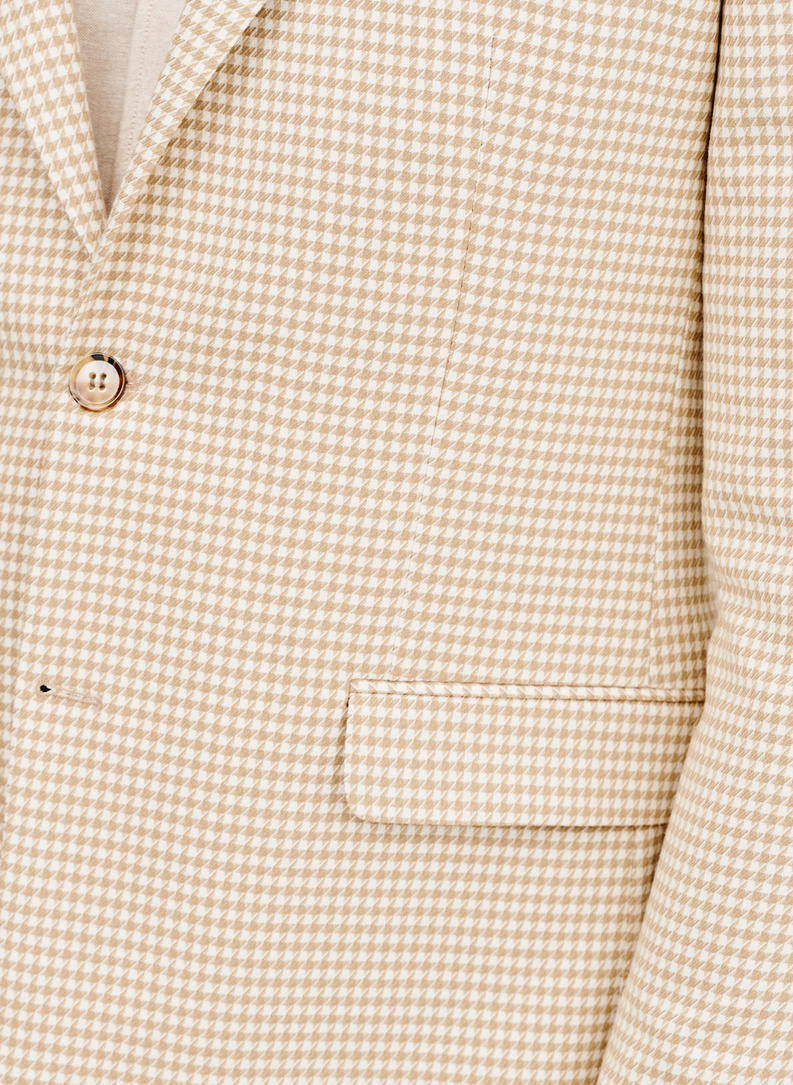 Jasna marynarka męska w pepitkę