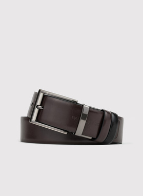 Dwustronny skórzany pasek męski