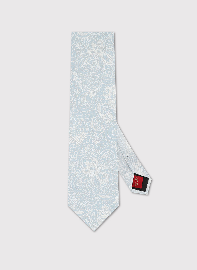 Jedwabny niebieski krawat męski