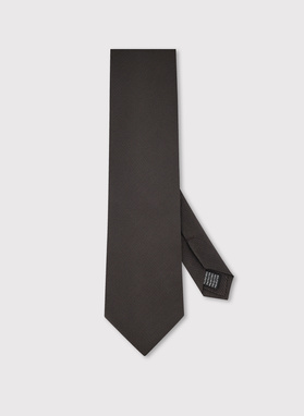 Ciemnobrązowy krawat męski