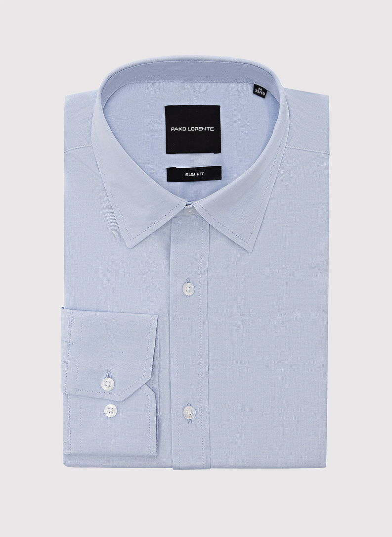 Niebieska koszula męska z bawełny