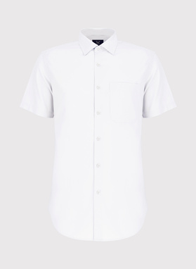 Biała koszula męska z krótkim rękawem
