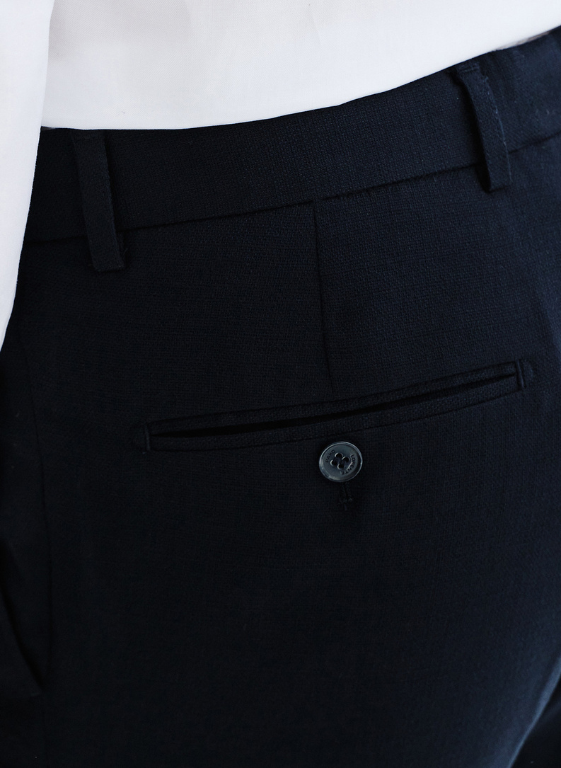 Granatowe spodnie ganiturowe