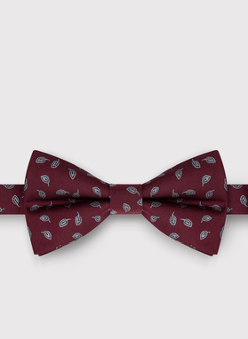 Bordowa wzorzysta mucha męska