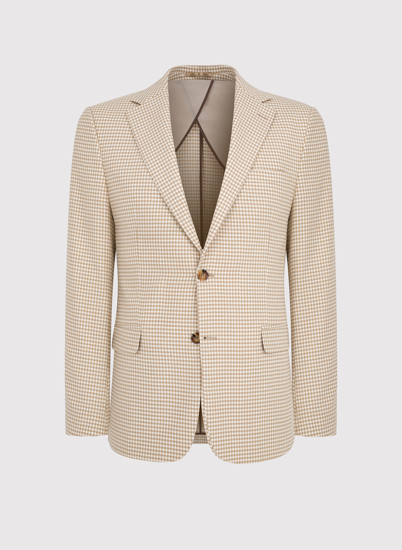 Jasna marynarka męska w pepitkę