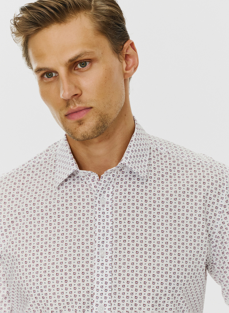 Męska koszula w subtelny wzór 