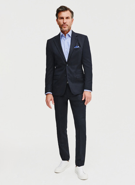 Niebieska koszula męska w paski